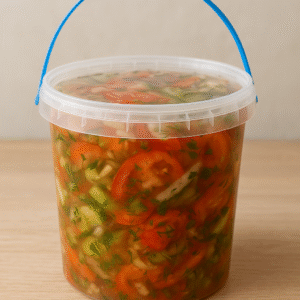 Свіжий салат із зелених помідор .