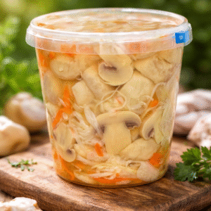 Квашені печериці з капустою